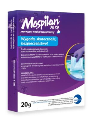 Mospilan 20 SP – środek owadobójczy 20 g Mospilan 20 SP 20 g – insektycyd na mszyce, stonkę i inne szkodniki